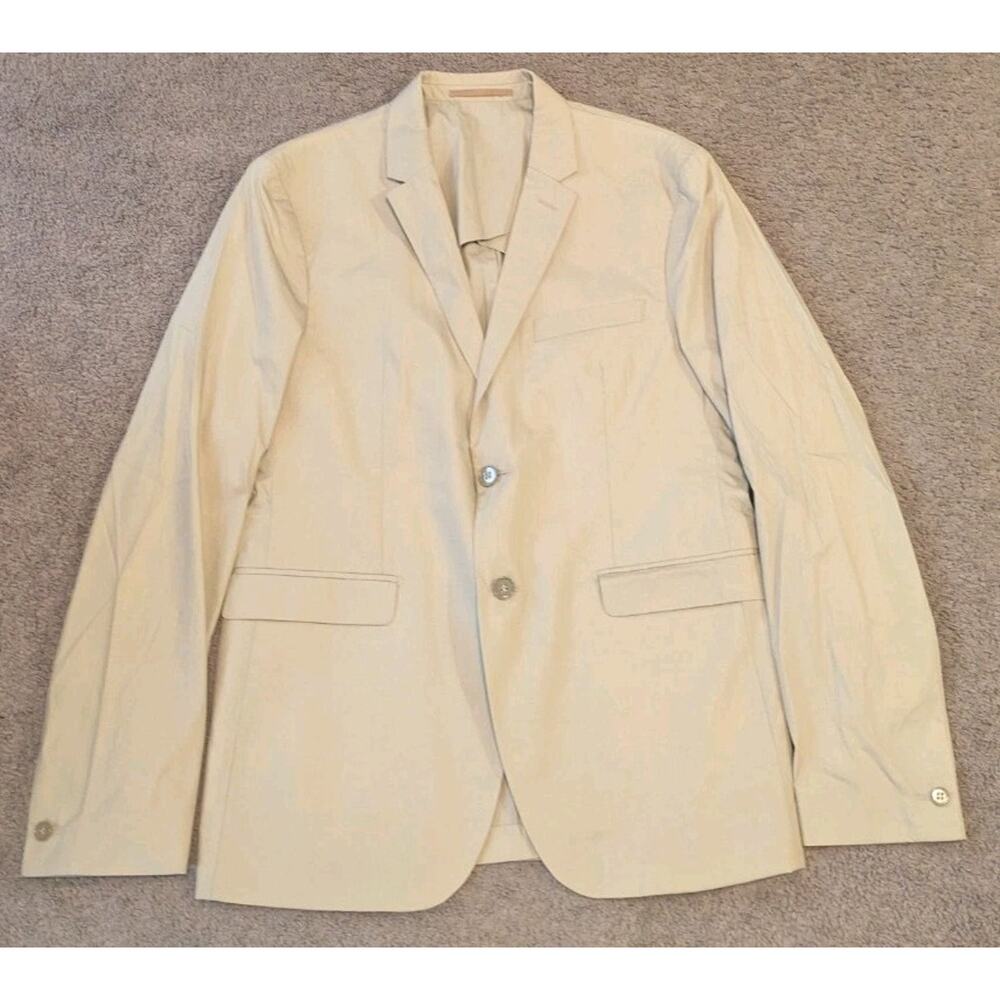 Acne Studios Aron J Pop Beige Blazer Suit Jacket Sport Coat Men's US 42R EUR 52